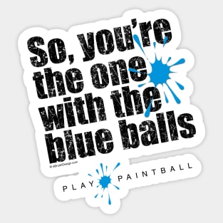 Blue Balls - paintball lover Sticker